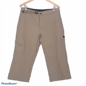 Prana Breathe Stretch Hiking Tan Capri Pants